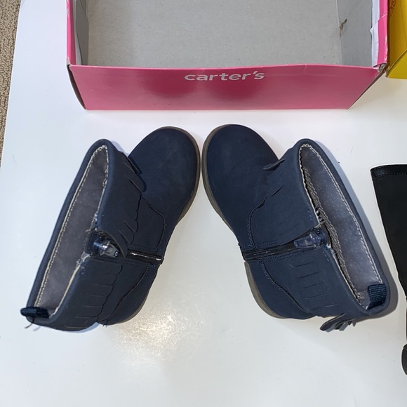 2 Pair Bundle - Dahlia Black Boots Kid’s Smart Fit Sz 9.5 / Navy Blue Boots Sz10 - Picture 4 of 9